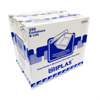 Uniplas 650ML Food Containers With Lids ( C650 外賣盒*Limited Stock* )