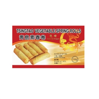 Diamond Dragon Tsing Tao Vegetable Spring Roll (50pcs) ( 青島齋春卷 )