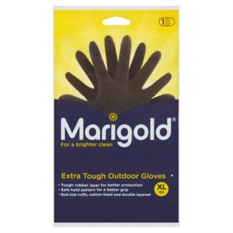 Marigold  Outdoor Ex-Tough Rubber Gloves (XL) 6PAIR ( 加大號膠手套(黑色)*Limited stock* )